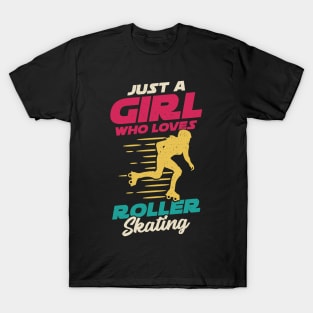 Just A Girl Who Loves Roller Skating T-Shirt